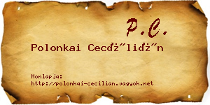 Polonkai Cecílián névjegykártya